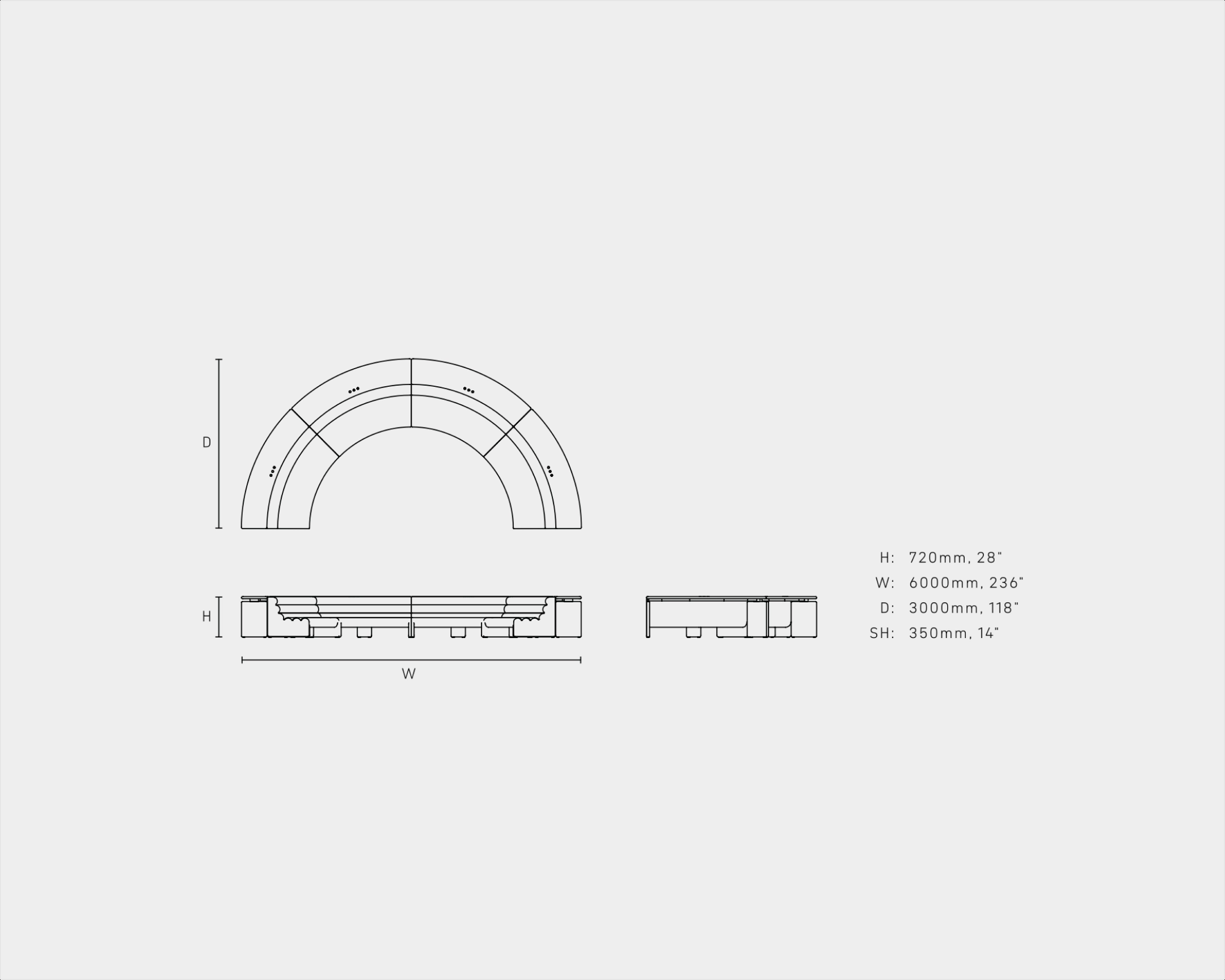 PARLAMENT dimensions